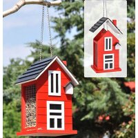 Vogelfutterhaus in Rot zum aufhängen !! Sonderpreis !!