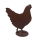 Rostdeko - Huhn / Henne stehend aus 2mm Stahl auf Platte H39cm B34cm