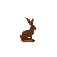 Rostdeko niedlicher gro?er Hase Wildhase sitzend gro? auf...