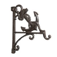 dio Wandhaken mit Anker antikbraun Gusseisen ca. 17x4x20,5cm