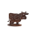 Rostdeko - Kleine niedliche Kuh auf Platte 25x34cm