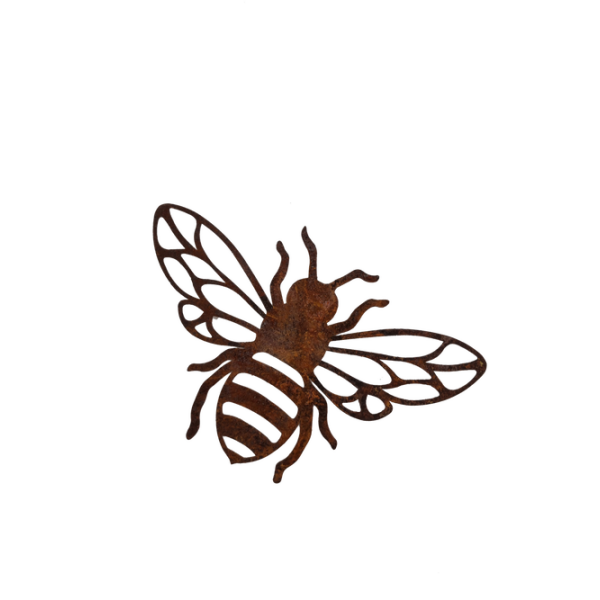Rostdeko kleine Biene Hummel zum aufhängen mit Ausschnitten B16cm H11cm