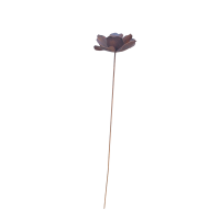 Rostdeko Mohn Blume mit Goldmitte D. ca. 15cm Stab 4mm Länge 80cm