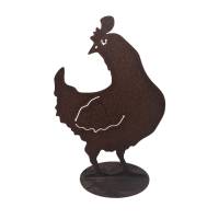 Rostdeko - Henne / Huhn mit Kopf nach hinten 40cm