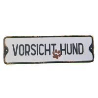 Warnschild Vorsicht Hund Alte Optik 27x8cm Metall...