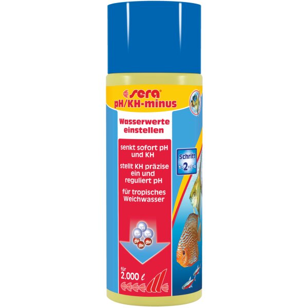 sera pH/KH-minus  500ml  für sichere Absenkung des pH-Werts - Sonderpreis-