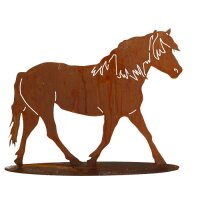 Rostdeko - Pferd auf Platte H60cm B80cm