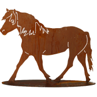 Rostdeko XL Pferd auf Platte H100cm