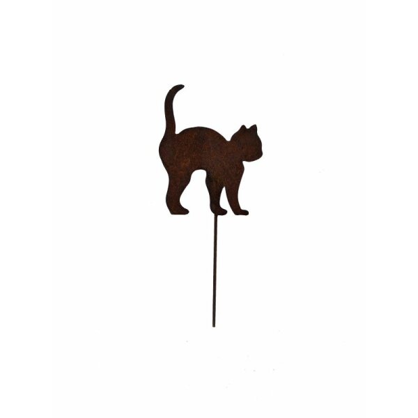 Rostdeko Kätzchen zum Stecken mit Schwanz nach oben 20-25cm
