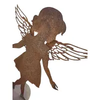 Rostdeko Engel Anna-Lisa auf Platte XL Höhe 110cm