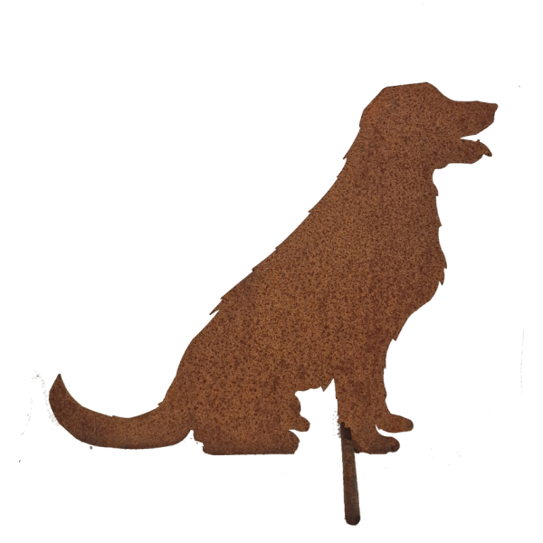 Rostdeko - Hund Goldenretriever / Goldie H:24cm Bauernhoftiere