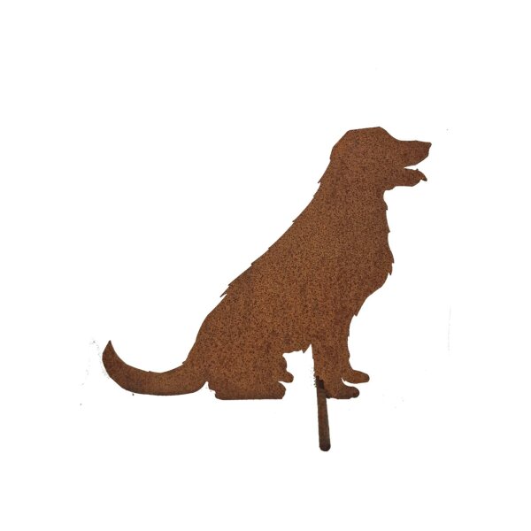 Rostdeko Hund Goldenretriever klein Goldie H:24cm Bauernhoftiere