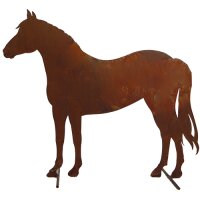 Rostdeko - Pferd seitlich stehend Bauernhof Tiere...