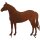 Rostdeko - Pferd seitlich stehend Bauernhof Tiere mittelgroß stehend