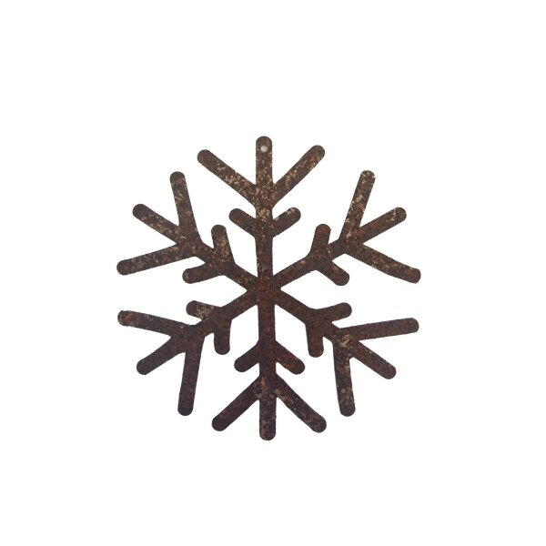 Rostdeko Schneeflocke zum Aufhängen D: 13,3cm