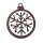 Rostdeko Christbaumkugel mit Schneeflocke A klein D9,5cm
