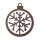 Rostdeko Christbaumkugel mit Schneeflocke A gross D 11,8cm