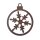 Rostdeko Christbaumkugel mit Schneeflocke B klein D 9,5cm