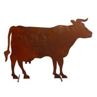 Rostdeko Kuh seitlich stehend, Bauernhof Tiere Mittelgro?