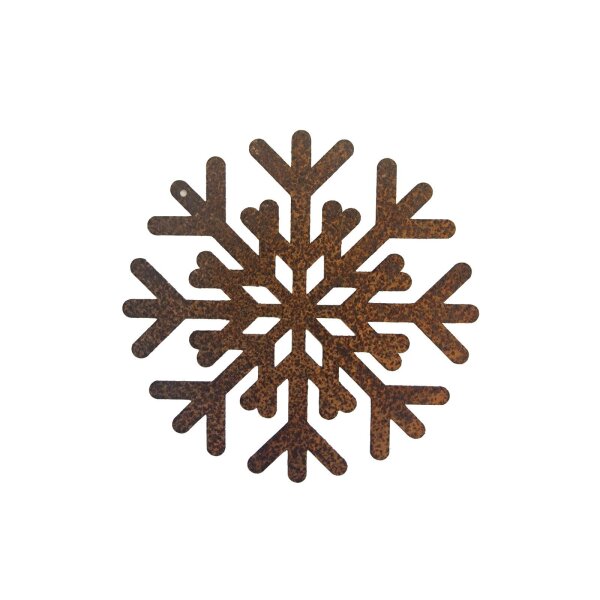 Rostdeko Schneeflocke zum Aufhängen D: 14,7cm