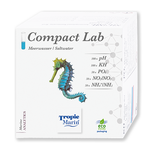 Tropic Marin Compact Lab (Testset) enthält pH, KH, PO4, NO2, NO3, NH3,NH4
