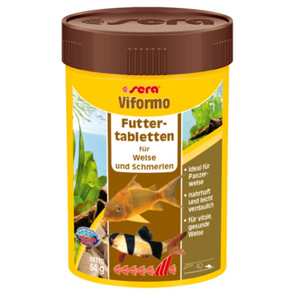 sera viformo nature 50 ml Futtertabletten für Welse und Schmerlen - mit Spirulinaalgen